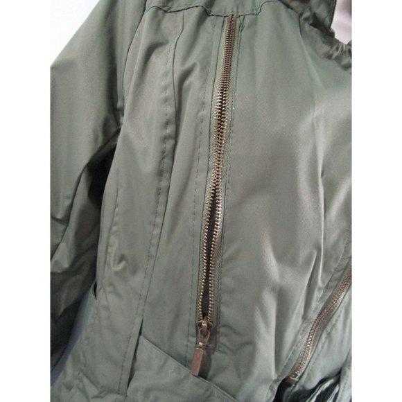 Yoki Collection Outerwear Military Flight Suite Inspired Trench Coat Ladies L - Picture 16 of 16